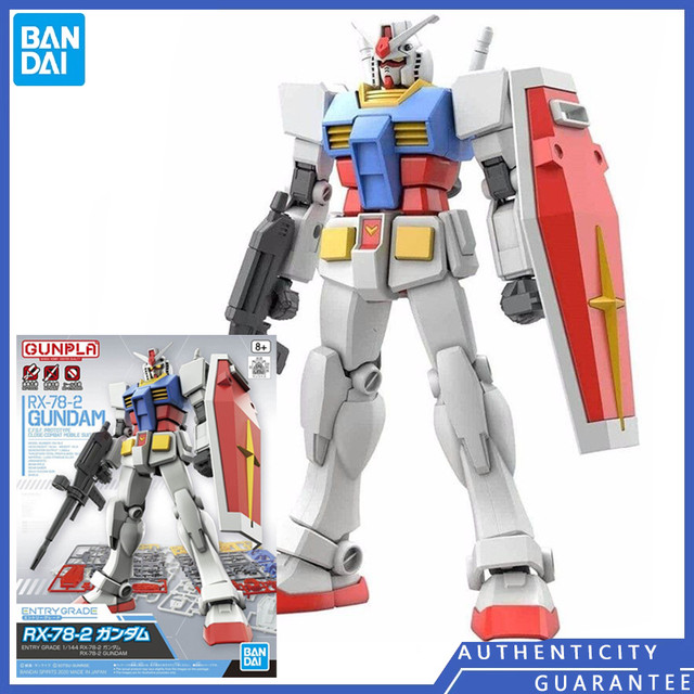 In stock] BANDAI Gundam EG 1/144 RX-78-2 13cm Puzzle model toys Scenic  Ornament Garage Gifts for Men - AliExpress